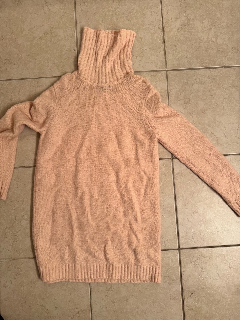 Forever 21 Women's Blush Pink Turtleneck Sweater Dress